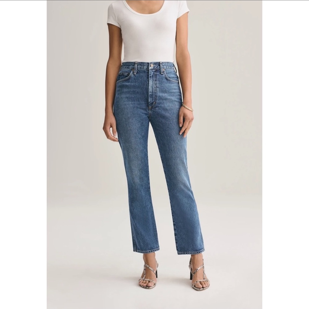 AGolde PINCH WAIST HIGH RISE KICK IN PLACEBO